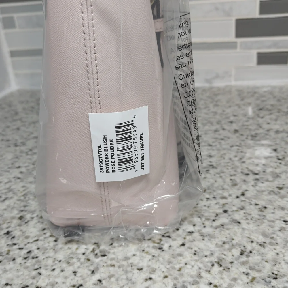 Michael kors Jet Set Travel Extra-Small Saffiano Leather Top-Zip Tote Bag (Powde - Picture 4 of 9